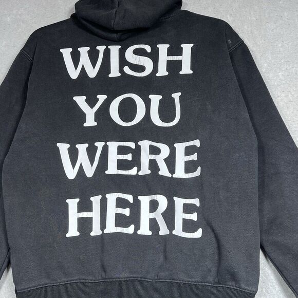 Travis Scott Sweatshirt Size Small Black Astroworld Wish You Were Here Hoodie - Picture 8 of 10